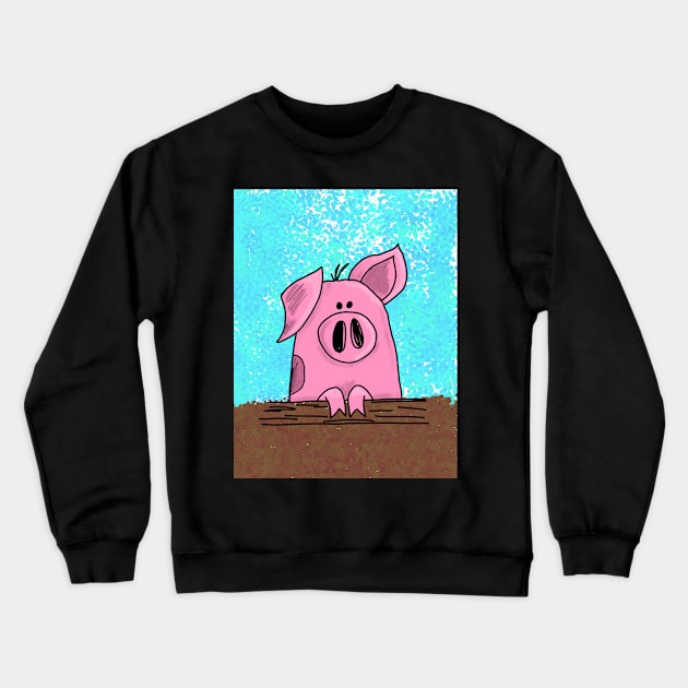 Happy pig! Crewneck Sweatshirt by jardakelley